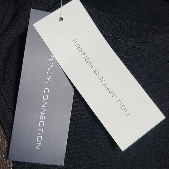 French Connection Cruz Danni Lace Inset Bodycon Dress Black‎ Size 0NWT $188